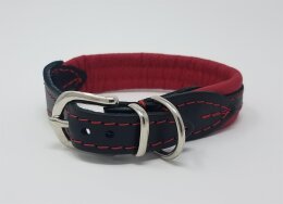 Halsband soft Leder rot