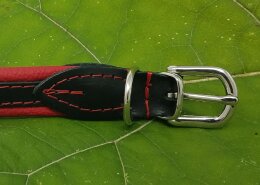 Halsband soft Leder rot