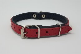 Hundehalsband Leder rot