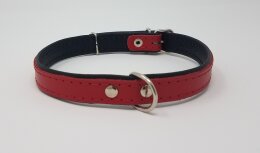 Hundehalsband Leder rot