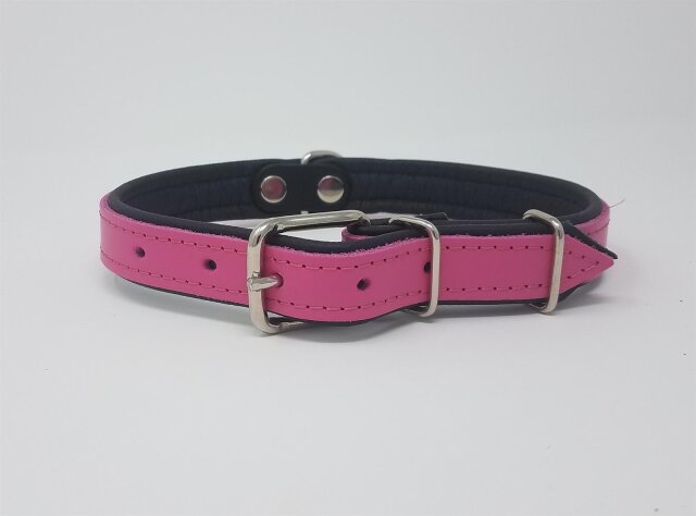 Hundehalsband pink Leder