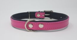 Hundehalsband pink Leder