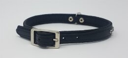 Hundehalsband schwarz schmal Strass