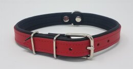 Hundehalsband Leder rot lang