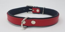 Hundehalsband Leder rot lang