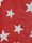 Kuschelfleece Decke rot mit Sternen