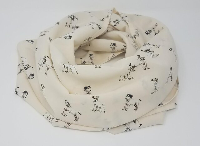 Viscose Loop Schal mit Hunden