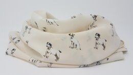 Viscose Loop Schal mit Hunden