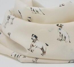 Viscose Loop Schal mit Hunden