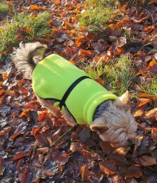 Hundemantel Fleece neon gelb XS