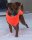 Hundemantel neon orange Fleece S