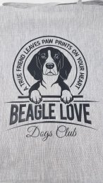 Tasche Beagle hellgrau