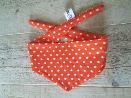 Hundehalstuch orange Sterne XL